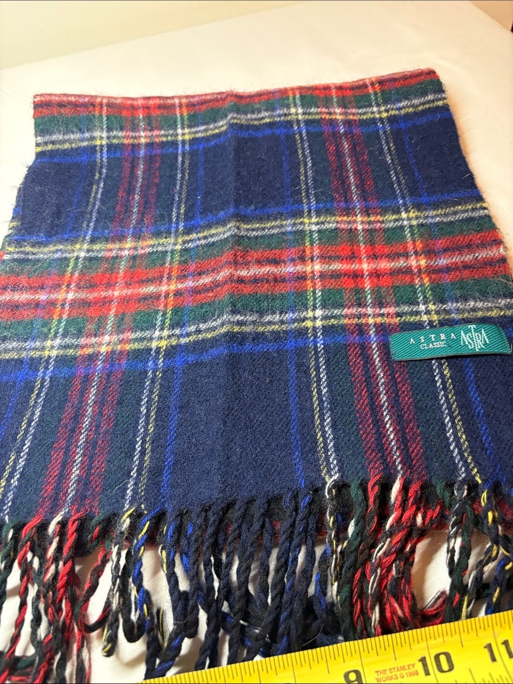 Astra Classic Blue/Green Tartan Scarf 12”x48”